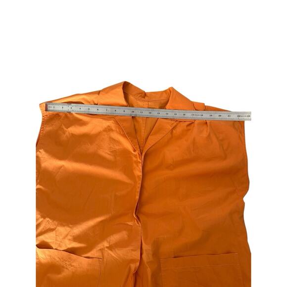 Weekend Max Mara Orange Cotton Poplin Neottia Shift Mini Shirt Dress M - Picture 8 of 9